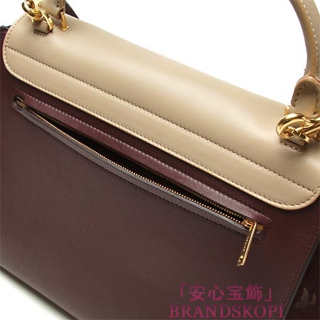 セリーヌ/CELINE/ レザー ハンドバッグ（２ＷＡＹ仕様）/TRAPEZE トラペーズ /Burgundy 16954-3ota-28bd