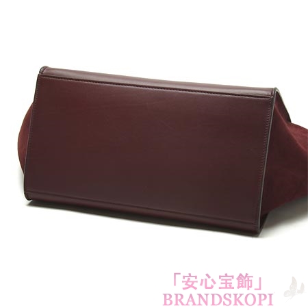 セリーヌ/CELINE/ レザー ハンドバッグ（２ＷＡＹ仕様）/TRAPEZE トラペーズ /Burgundy 16954-3ota-28bd