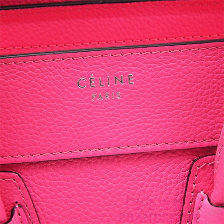 セリーヌ/CELINE/ レザーハンドバッグ/LUGGEGE/ラゲージ マイクロショッパー /フラミンゴピンク16779-3lug-24fp。