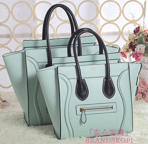 セリーヌ2014年春夏新作ラゲージ ミニショッパートートバッグ コバルトプルーCELINE-3321