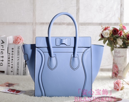 セリーヌ2014年春夏新作ラゲージ ミニショッパートートバッグ コバルトプルーCELINE-3312