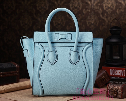 セリーヌ2014年春夏新作ラゲージ ミニショッパートートバッグ コバルトプルーCELINE-3310