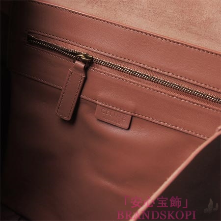 セリーヌ/CELINE/ レザー トートバッグ/CABAS カバ /アズキ×ボルドー16926-3ebt-28ta