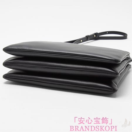 セリーヌ/CELINE/ レザーショルダーバッグ/TRIO トリオ /ブラック17145-3eta-070c