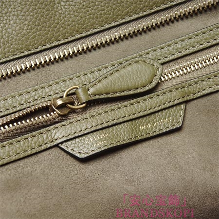 セリーヌ/CELINE/ レザーハンドバッグ/LUGGEGE/ラゲージ /オリーブグリーン16777-3lug-31jg