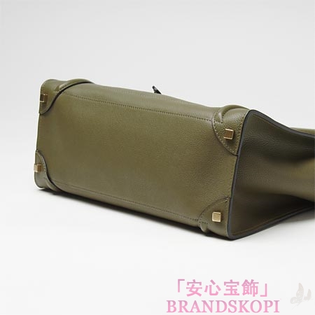 セリーヌ/CELINE/ レザーハンドバッグ/LUGGEGE/ラゲージ /オリーブグリーン16777-3lug-31jg
