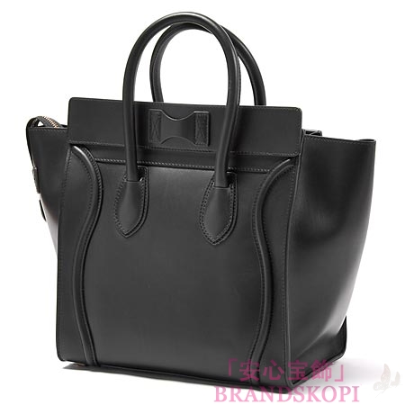 セリーヌ/CELINE/ レザーハンドバッグ/LUGGEGE/ラゲージ ミニショッパー /ブラック16521-3lba-38no