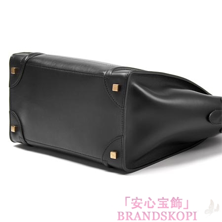 セリーヌ/CELINE/ レザーハンドバッグ/LUGGEGE/ラゲージ ミニショッパー /ブラック16521-3lba-38no