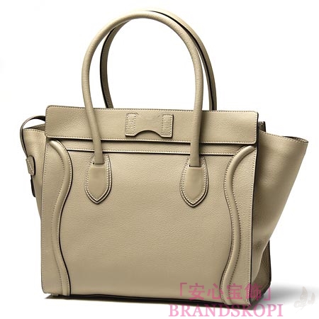 セリーヌ/CELINE/ レザーハンドバッグ/LUGGEGE/ラゲージ /クレマベージュ16777-3lug-03un