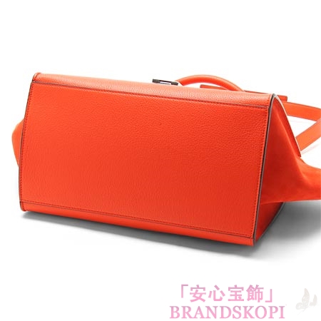 セリーヌ/CELINE/ レザー ハンドバッグ（２ＷＡＹ仕様）/TRAPEZE トラペーズ /Vermillon 16954-3mdb-27vl