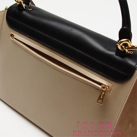 セリーヌ/CELINE/ レザー ハンドバッグ（２ＷＡＹ仕様）/TRAPEZE トラペーズ /Beige 16954-3ota-02bg