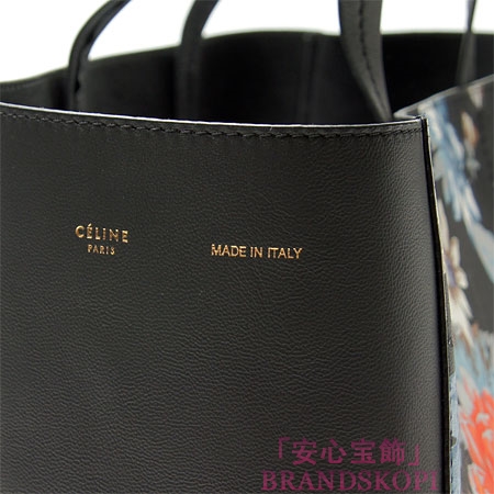 セリーヌ/CELINE/ レザートートバッグ/CABAS /ブラック×マルチカラー16440-3lhd-20rp