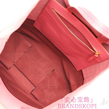  セリーヌ/CELINE/ レザー トートバッグ/CABAS カバ /Pink×Rust 16555-3ebt-24pr