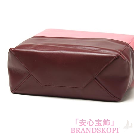  セリーヌ/CELINE/ レザー トートバッグ/CABAS カバ /Pink×Rust 16555-3ebt-24pr
