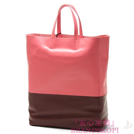  セリーヌ/CELINE/ レザー トートバッグ/CABAS カバ /Pink×Rust 16555-3ebt-24pr