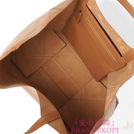 セリーヌ/CELINE/ レザー トートバッグ/CABAS /TAN 16611-3dbt-04lu