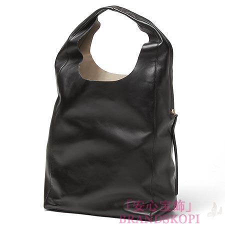 セリーヌ/CELINE/ レザーショルダーバッグ/SOFT CABAS /ブラック17052-3lhk-38no