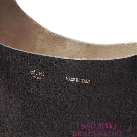 セリーヌ/CELINE/ レザーショルダーバッグ/SOFT CABAS /ブラック17052-3lhk-38no