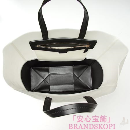 セリーヌ/CELINE/ レザー トートバッグ/CABAS /ブラック×ホワイト16555-7khe-01bc