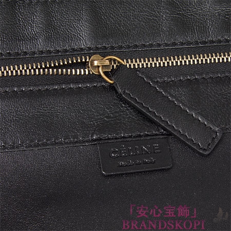 セリーヌ/CELINE/ レザー トートバッグ/CABAS /ホワイト&ブラック16555-2mhf-01cr