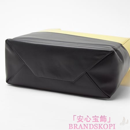 セリーヌ/CELINE/ レザー トートバッグ/CABAS カバ /イエロー×ブラック16555-3ebt-11yn