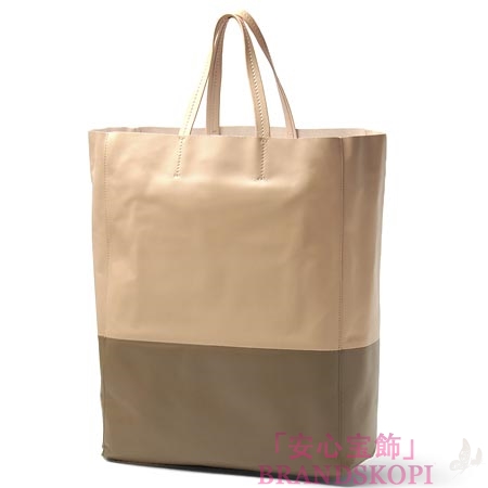 セリーヌ/CELINE/ レザー トートバッグ/CABAS カバ /スキンベージュ×クレイベージュ16555-3ebt-02pd