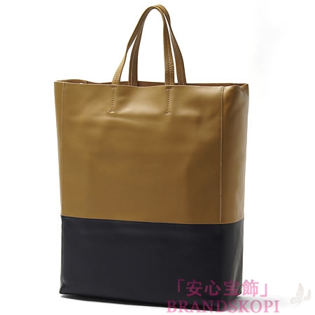 セリーヌ/CELINE/ レザー トートバッグ/CABAS カバ /Camel/Midnight 16555-3ebt-04cm