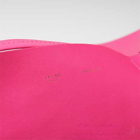 セリーヌ/CELINE/ レザー トートバッグ/CABAS /ショッキングピンク×オレンジ16926-3ebt-27hb