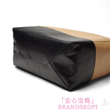 セリーヌ/CELINE/ レザー トートバッグ/CABAS /ベージュ×ブラック16926-3ebt-03nd