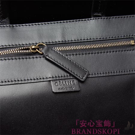 セリーヌ/CELINE/ レザー トートバッグ/CABAS /ブラック×オフホワイト 16440-2lhp-38no