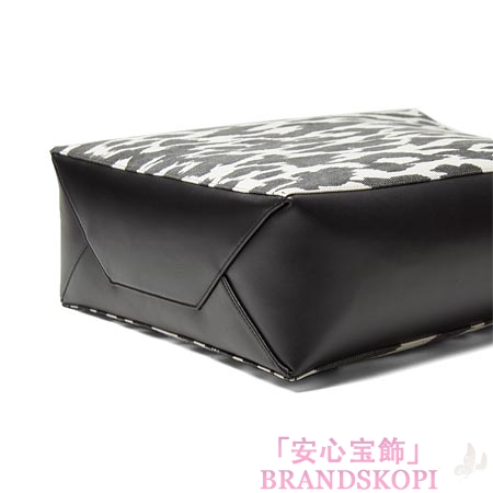 セリーヌ/CELINE/ レザー トートバッグ/CABAS /ブラック×オフホワイト 16440-2lhp-38no