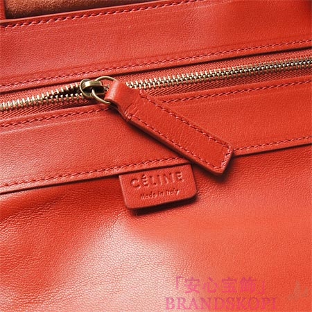 セリーヌ/CELINE/ レザー トートバッグ/CABAS /レッド 16440-3dbt-27lk