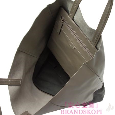 セリーヌ/CELINE/ レザー トートバッグ/CABAS カバ /オールドグリーン×ボトルグリーン 16555-3ebt-09tm