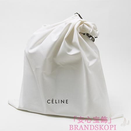 セリーヌ/CELINE/ レザー トートバッグ/CABAS/カバ /オフホワイト×ウィローグリーン 16555-3ebt-010w