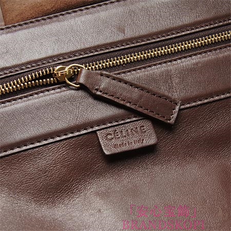 セリーヌ/CELINE/ レザー トートバッグ/CABAS /チョコレートブラウン16440-3dbt-18cc 
