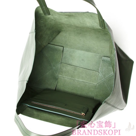セリーヌ/CELINE/ レザートートバッグ/CABAS /グリーン16611-3dbt-31gr