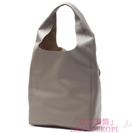 セリーヌ/CELINE/ レザーショルダーバッグ/SOFT CABAS /グレー17052-3lhk-10dc 