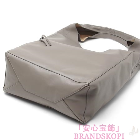 セリーヌ/CELINE/ レザーショルダーバッグ/SOFT CABAS /グレー17052-3lhk-10dc 