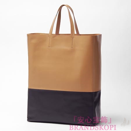 セリーヌ/CELINE/ レザー トートバッグ/CABAS カバ /TAN/BLACK 16555 3ebt 04tb 16555-3ebt-04tb