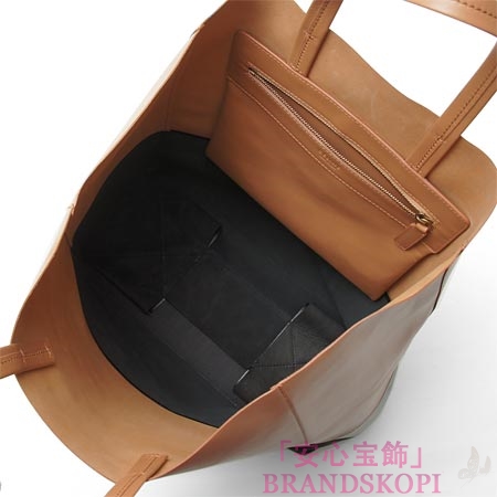 セリーヌ/CELINE/ レザー トートバッグ/CABAS カバ /TAN/BLACK 16555 3ebt 04tb 16555-3ebt-04tb