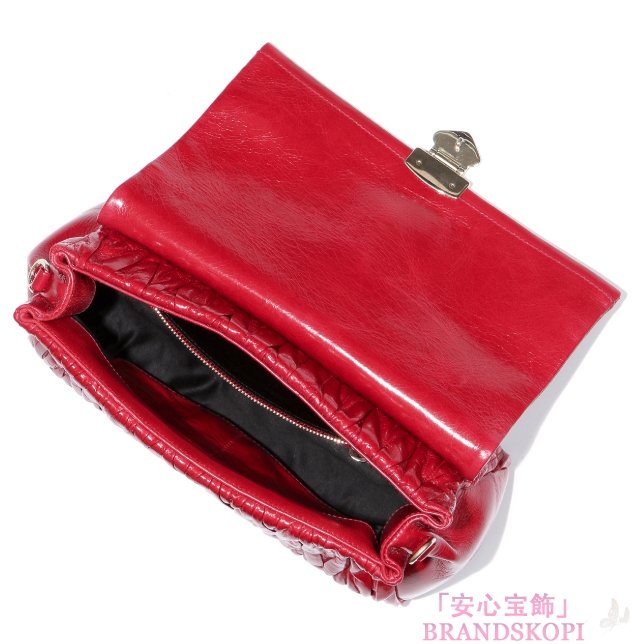 ミュウ ミュウ　2013年春夏新作MATELASSE LUXドレープデザイン ショルダーバッグ RP0346 QI9 F0011
