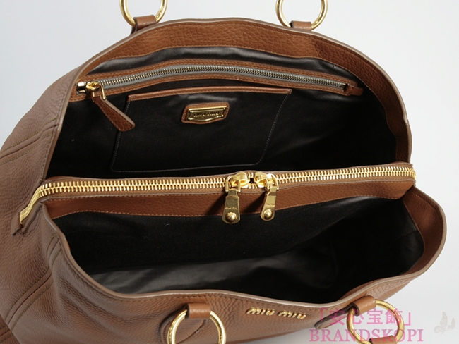 ミュウミュウ(miumiu) - RN0761VIT CARIB BRANシキリF付トートSD付