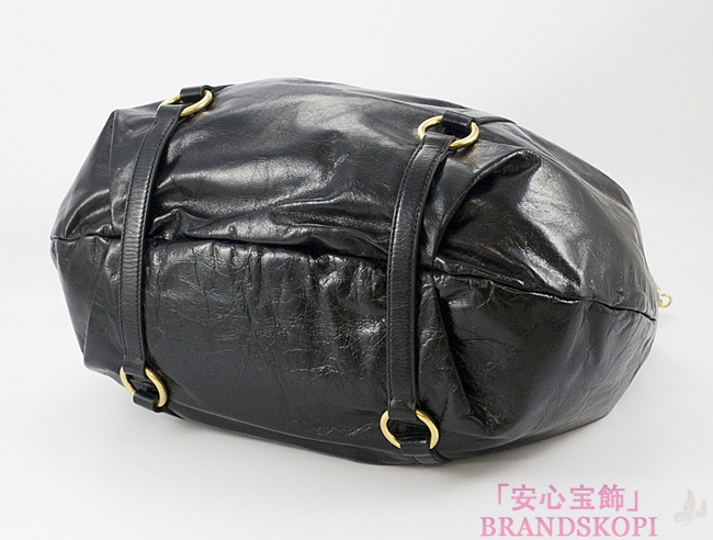 ミュウミュウ(miumiu) - RR1708VIT.LUX NER　ショルダー付きハンドバッグ