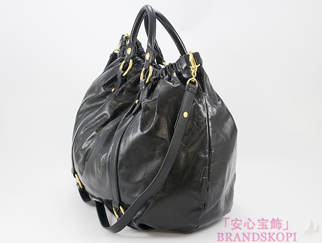 ミュウミュウ(miumiu) - RR1708VIT.LUX NER　ショルダー付きハンドバッグ