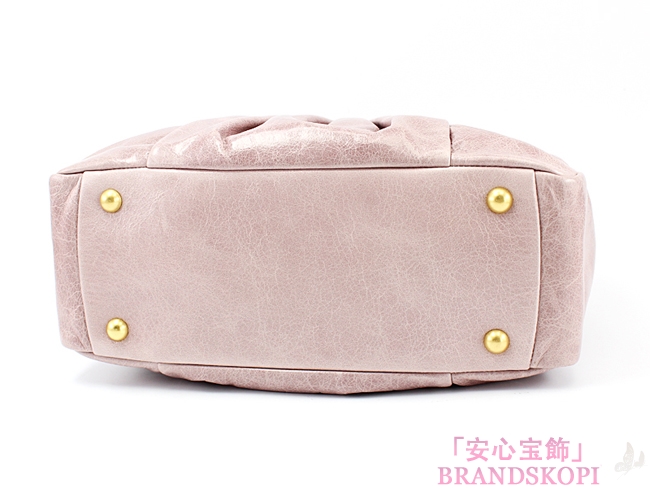 ミュウミュウ(miumiu) - RL0048VI LUX MUGHETボックス型ハンドバッグSD付き