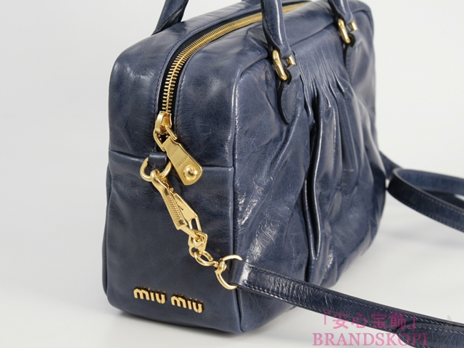 ミュウミュウ(miumiu) - RL0048VI LUX BLUE 23ボックス型天F手提SD小