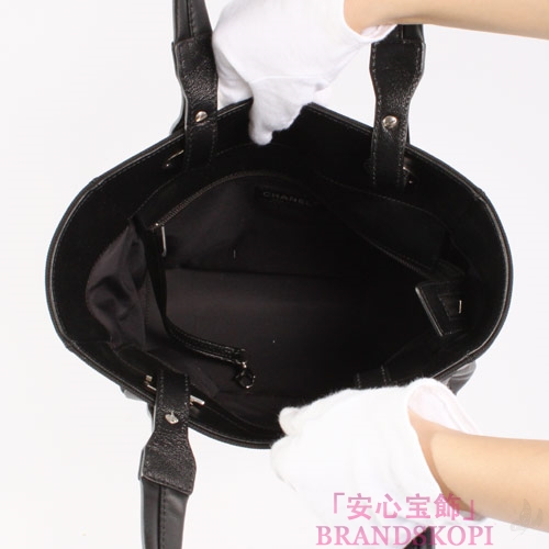 シャネル CHANEL パリ・ビアリッツ スモール トートバッグ ブラック A34208
