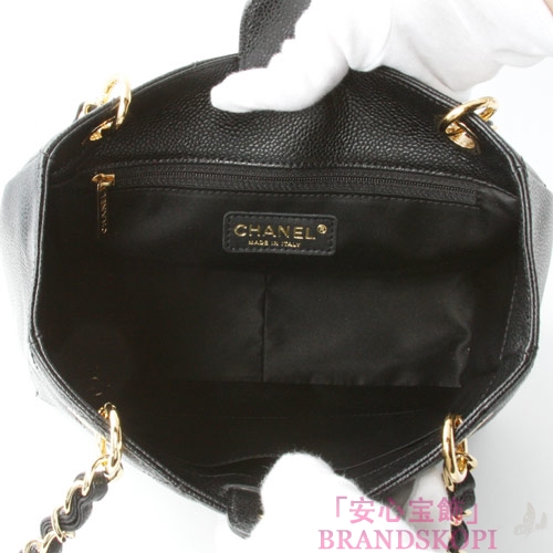 シャネル CHANEL キャビアスキン ショルダーバッグ ブラック A20994