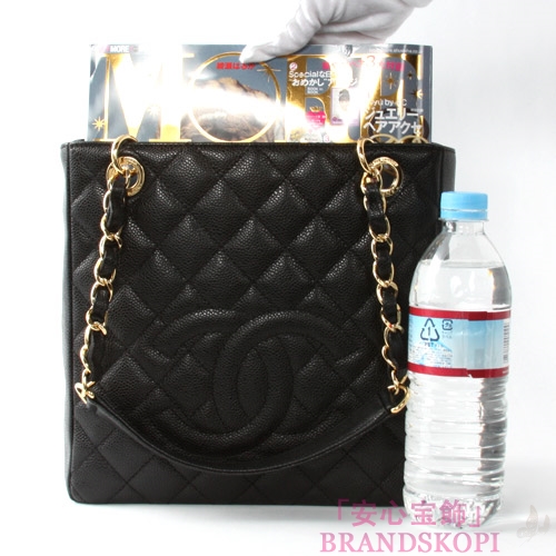 シャネル CHANEL キャビアスキン ショルダーバッグ ブラック A20994