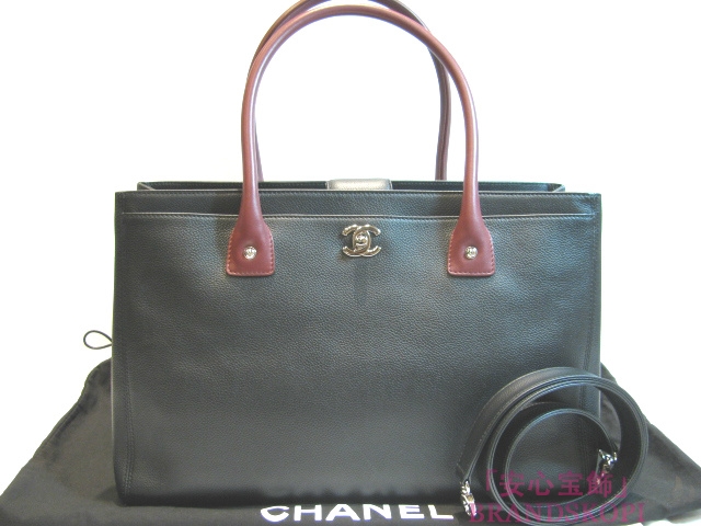 CHANEL（シャネル）トートバッグ/ブラック/レザー/キャビアスキン(金具:シルバー)A67288